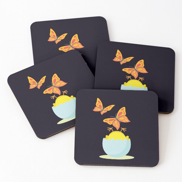 Item preview, Easter: Baby Chick Upside Down in Cracked Egg, Butterflies! designed and sold by TaraTs.