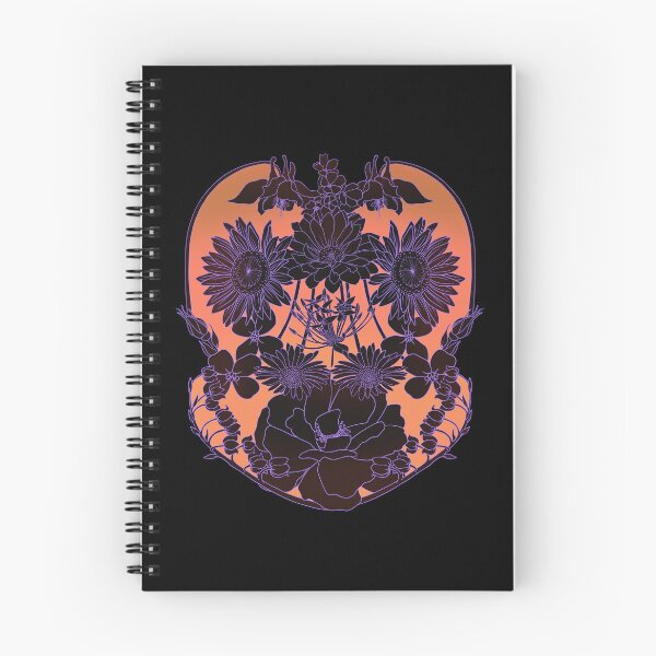 Item preview, Surreal Face design made from random flowers, orange background designed and sold by DaveDanchuk.
