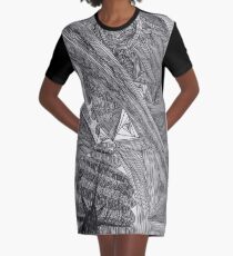 Spontaneous Lines Graphic T-Shirt Dress