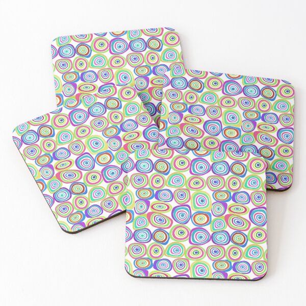 Item preview, Retro colourful wobbly concentric circles. designed and sold by claireseyeview.