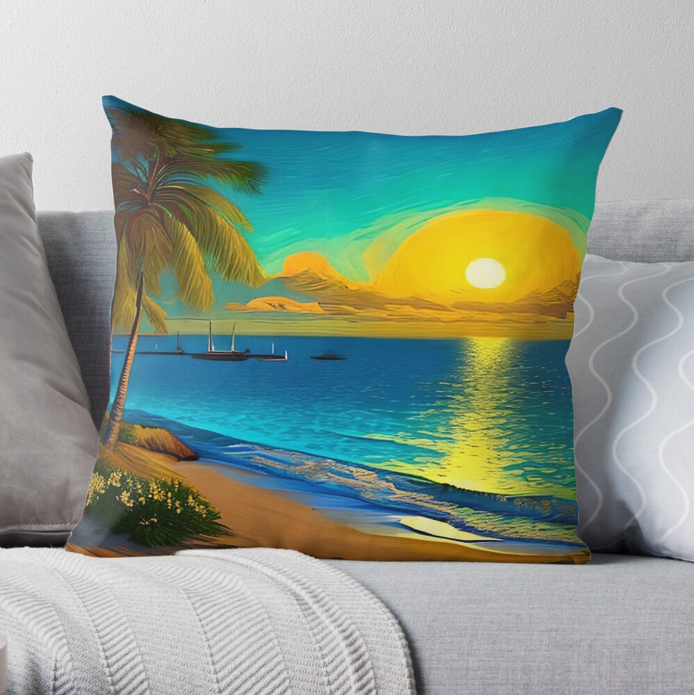 Beachy throw pillow online covers