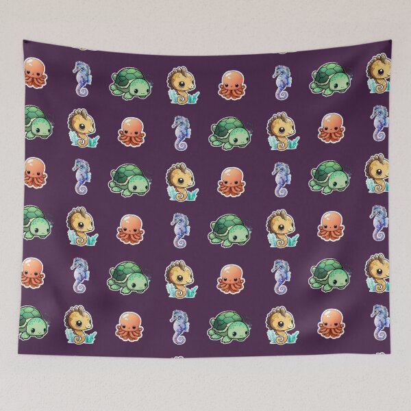 Item preview, 4 Cute Drawings of Sea Animals designed and sold by beluxe.