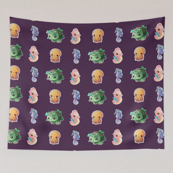 Item preview, 4 Cute Drawings of Sea Animals designed and sold by beluxe.