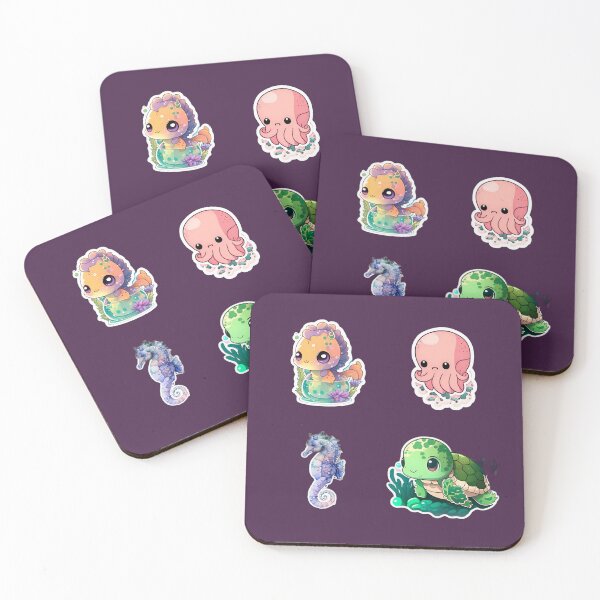 Item preview, Cute Drawings of Sea Animals designed and sold by beluxe.