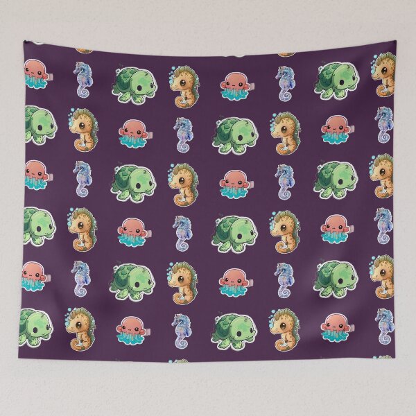 Item preview, Cute Drawings of Sea Animals designed and sold by beluxe.