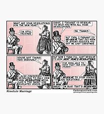 New Year's Resolution Comic Photographic Print