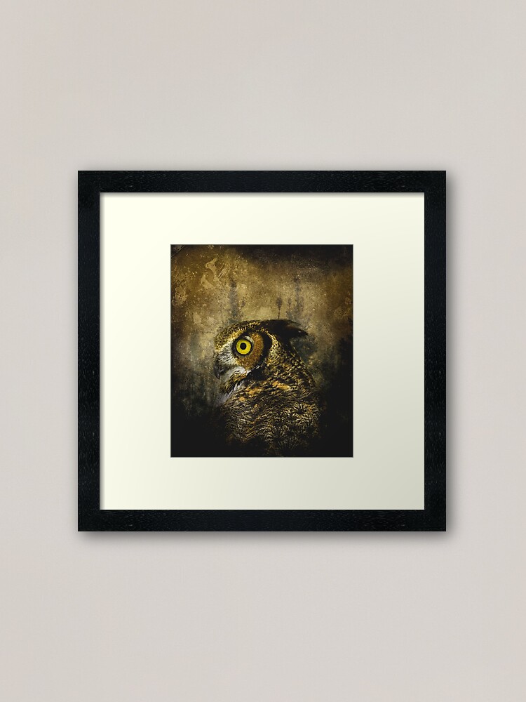 Alternate view of Great Horned Owl Framed Art Print