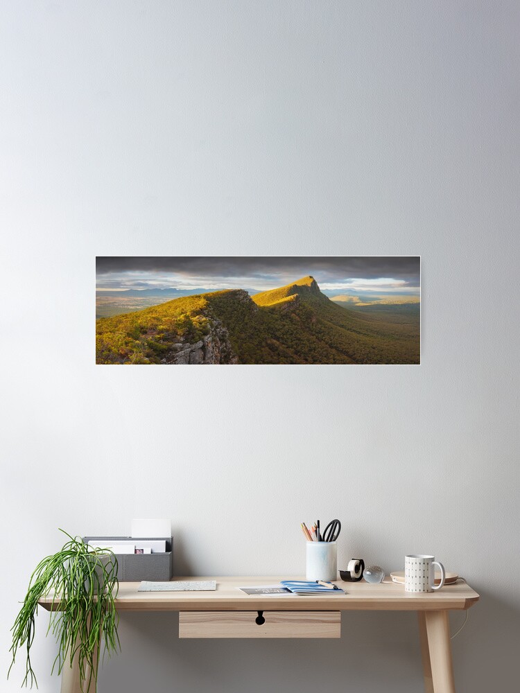 Thumbnail 2 of 3, Poster, Signal Peak from Mt Abrupt, Grampians, Victoria, Australia designed and sold by Chockstone.