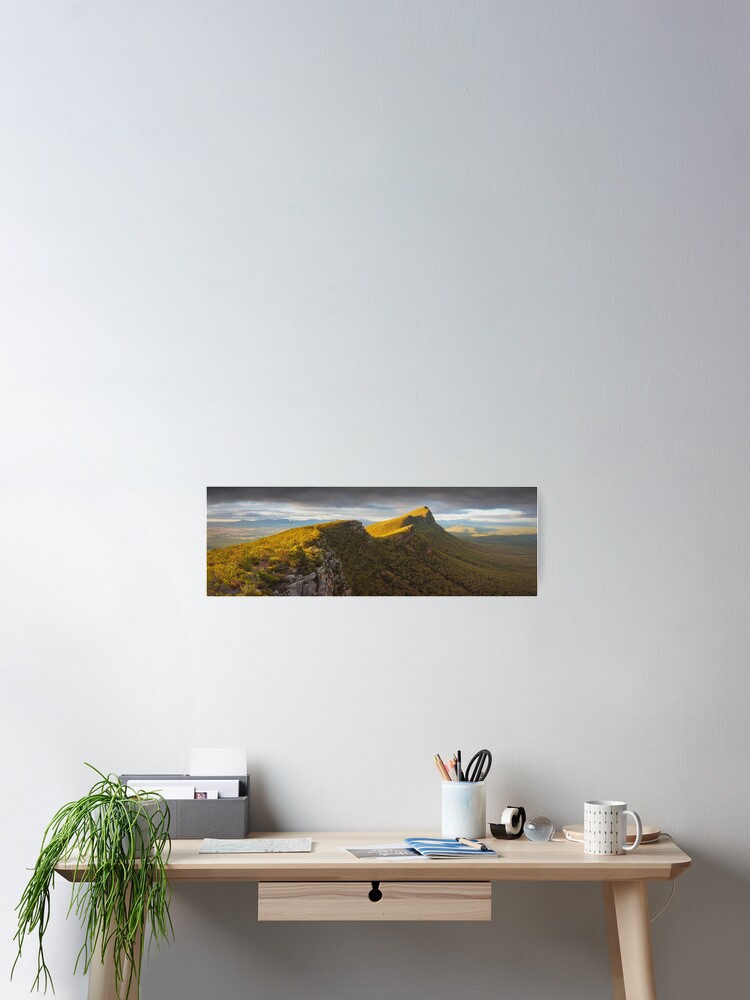 Thumbnail 2 of 3, Poster, Signal Peak from Mt Abrupt, Grampians, Victoria, Australia designed and sold by Chockstone.