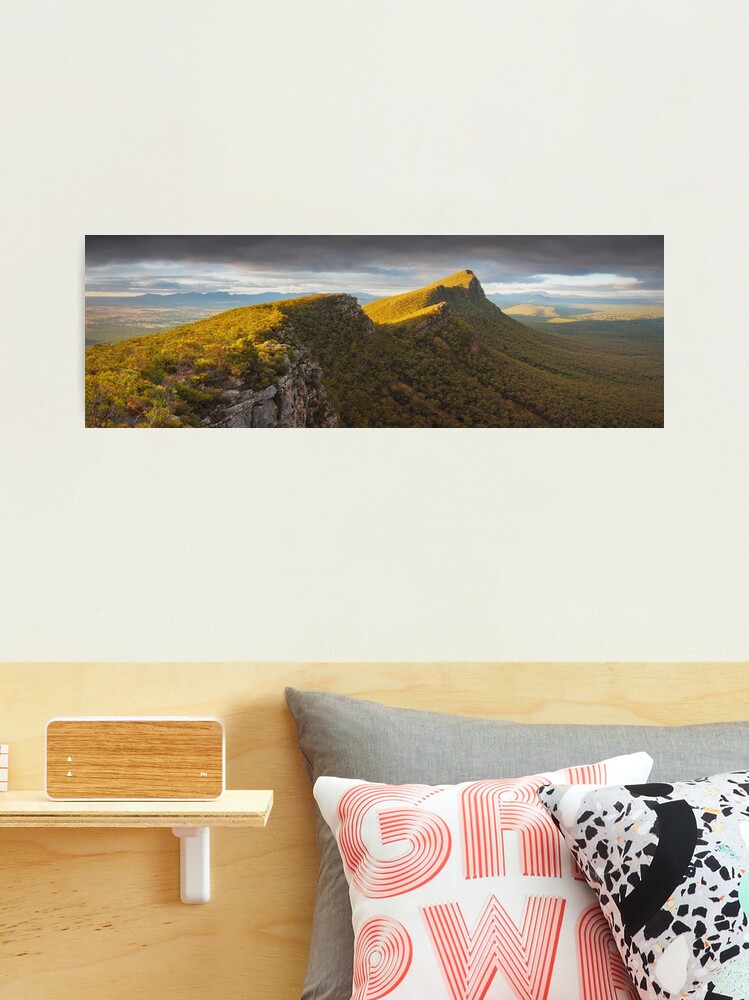 Thumbnail 2 of 3, Photographic Print, Signal Peak from Mt Abrupt, Grampians, Victoria, Australia designed and sold by Chockstone.