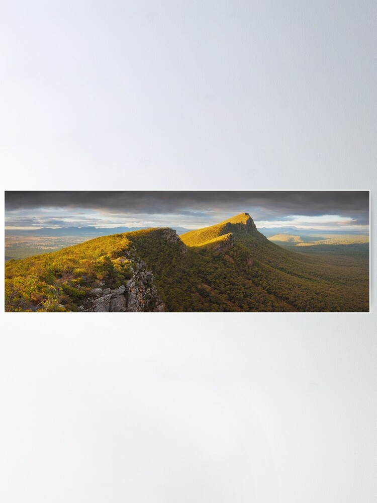 Thumbnail 1 of 3, Poster, Signal Peak from Mt Abrupt, Grampians, Victoria, Australia designed and sold by Chockstone.