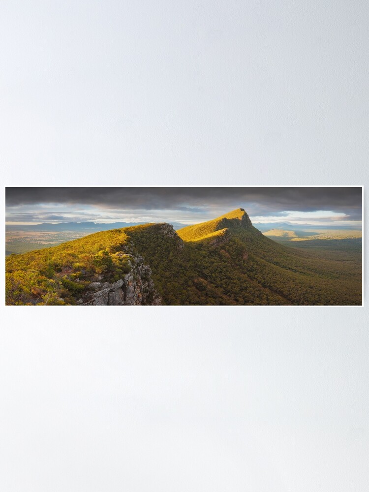 Thumbnail 1 of 3, Poster, Signal Peak from Mt Abrupt, Grampians, Victoria, Australia designed and sold by Chockstone.
