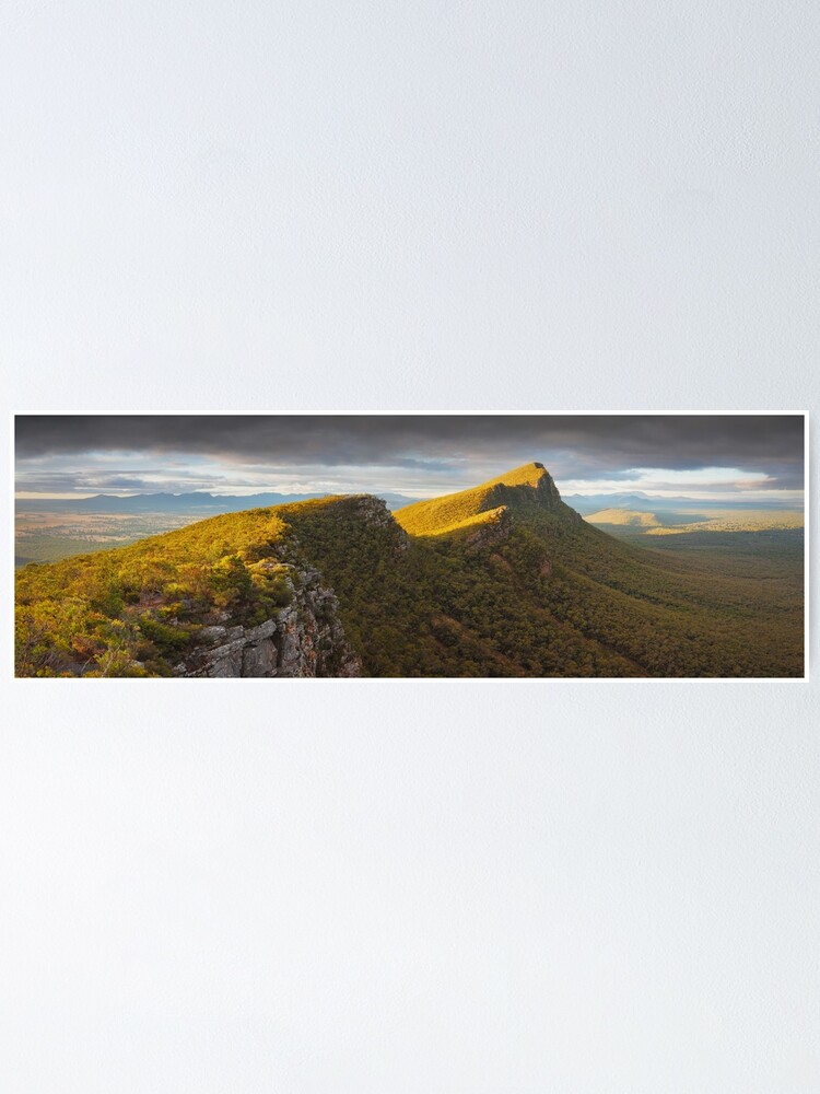 Thumbnail 1 of 3, Poster, Signal Peak from Mt Abrupt, Grampians, Victoria, Australia designed and sold by Chockstone.