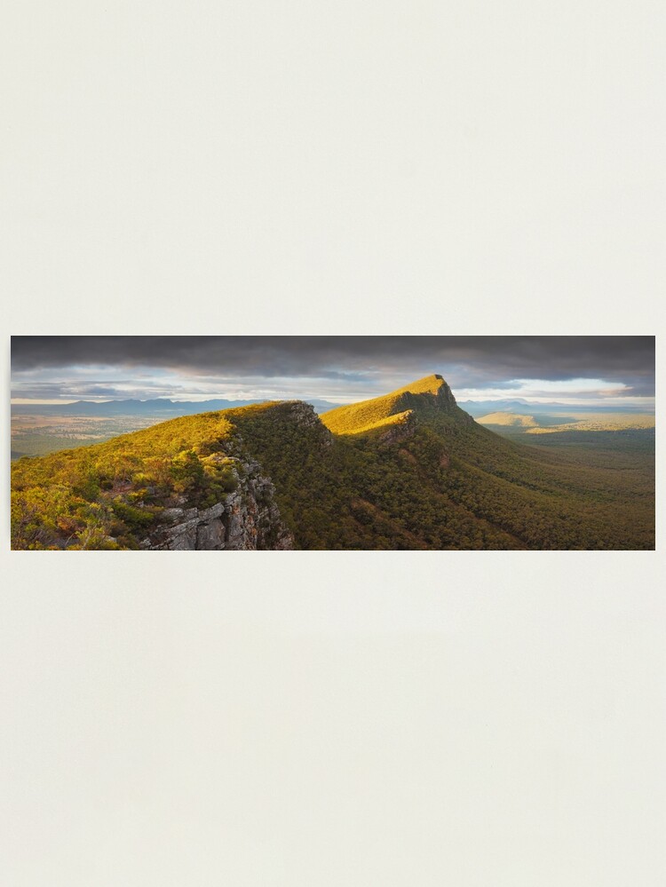 Thumbnail 1 of 3, Photographic Print, Signal Peak from Mt Abrupt, Grampians, Victoria, Australia designed and sold by Chockstone.