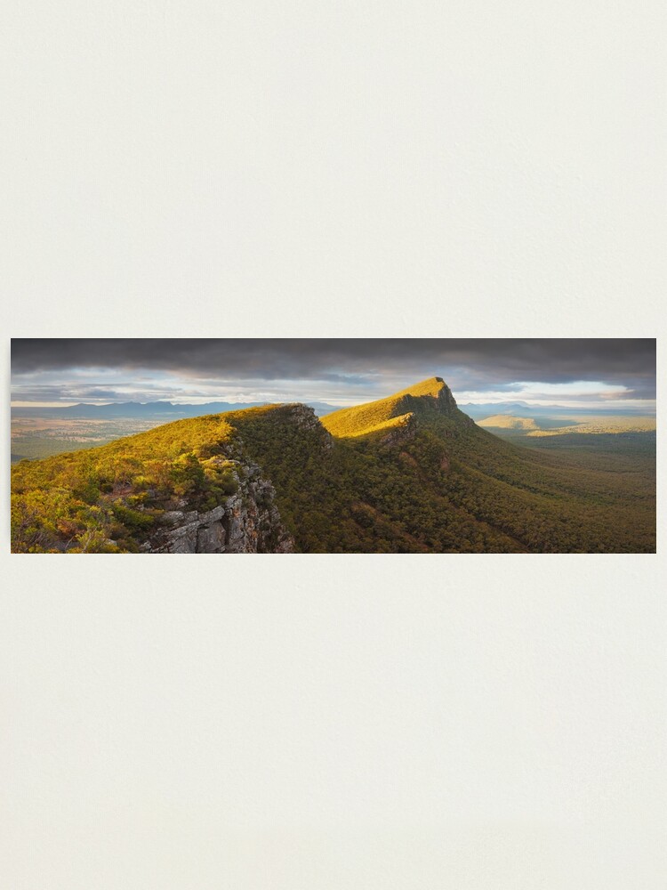 Thumbnail 1 of 3, Photographic Print, Signal Peak from Mt Abrupt, Grampians, Victoria, Australia designed and sold by Chockstone.