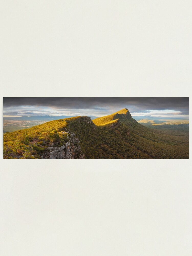 Thumbnail 1 of 3, Photographic Print, Signal Peak from Mt Abrupt, Grampians, Victoria, Australia designed and sold by Chockstone.