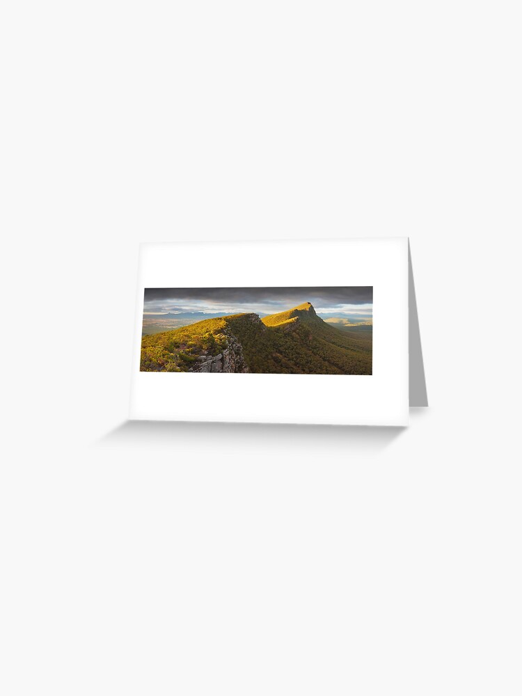 Thumbnail 1 of 2, Greeting Card, Signal Peak from Mt Abrupt, Grampians, Victoria, Australia designed and sold by Chockstone.