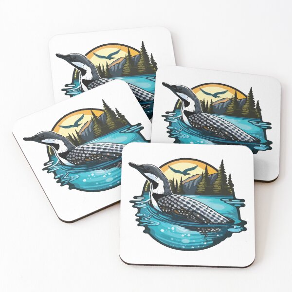 Item preview, Common Loon Coming Up From a Dive at Sunrise designed and sold by Vector-nook.