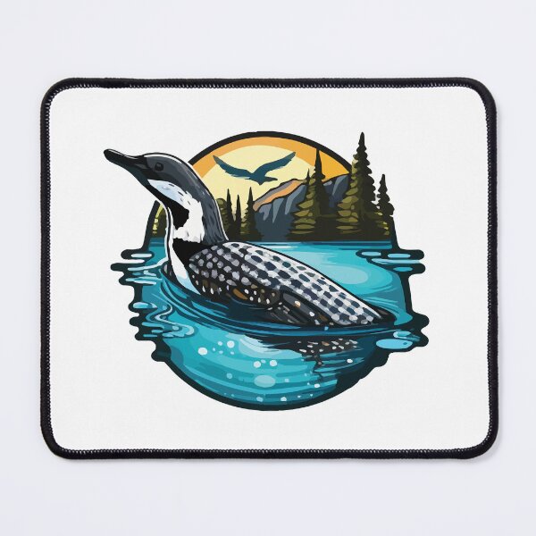 Item preview, Common Loon Coming Up From a Dive at Sunrise designed and sold by Vector-nook.