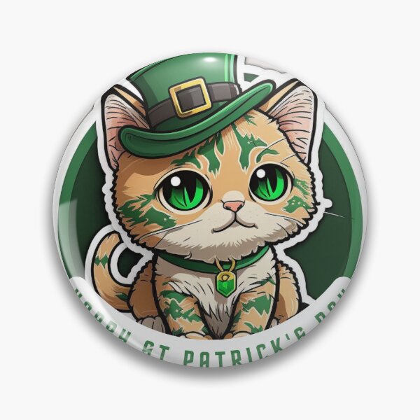 Artikelvorschau, St. Patrick's Day Lucky Cat entworfen und verkauft von RootNeeds.