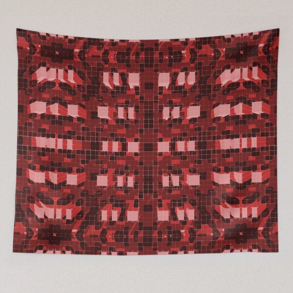 Item preview, Automatta 3D Red pattern design designed and sold by O Estúdio Gráfico - Mylla Ghdv.