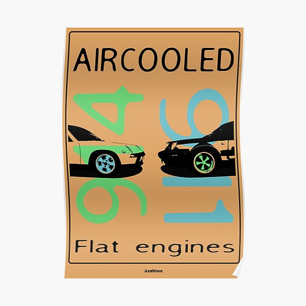 aircooled flat6 engine colored 2 Poster