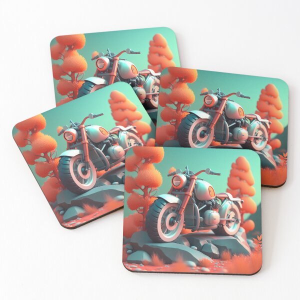 Item preview, Ride into the Sunset with Aesthetic Motorcycle Art on Redbubble  designed and sold by beben76.
