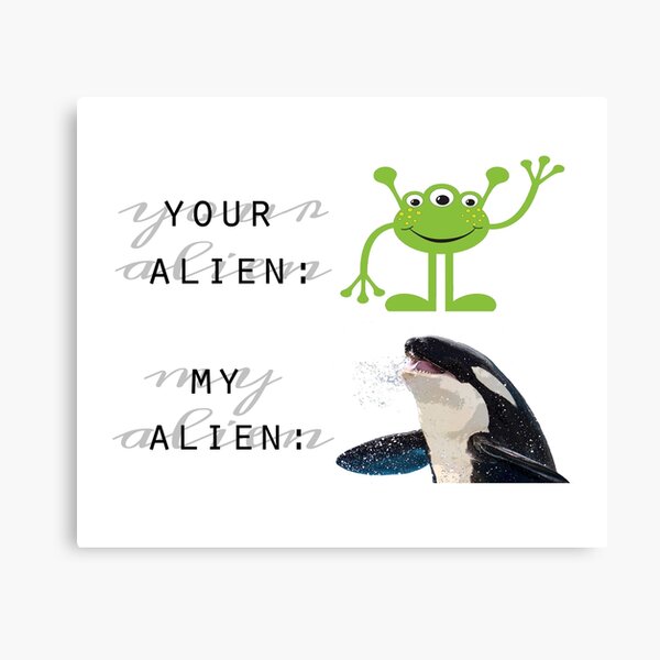 your alien vs. my alien Canvas Print