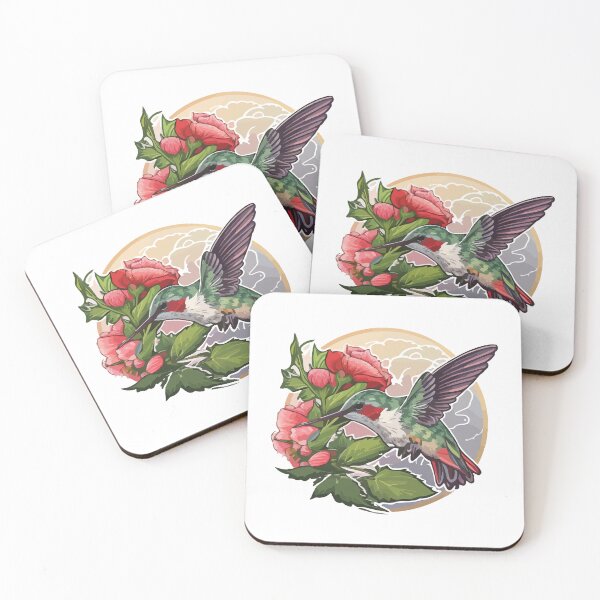 Item preview, Ruby-Throated Hummingbird Enjoying Nectar designed and sold by Vector-nook.