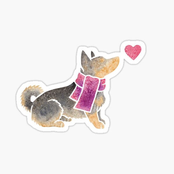 Vista previa del artículo con la obra «Acuarela Vallhund», diseñado y vendido por animalartbyjess.