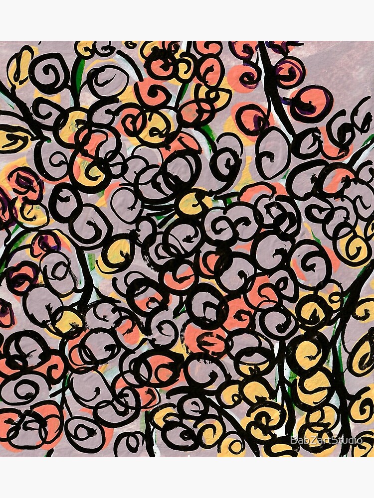 Thumbnail 3 of 3, Sticker, Squiggles by BabZArtStudio designed and sold by BabZartStudio.