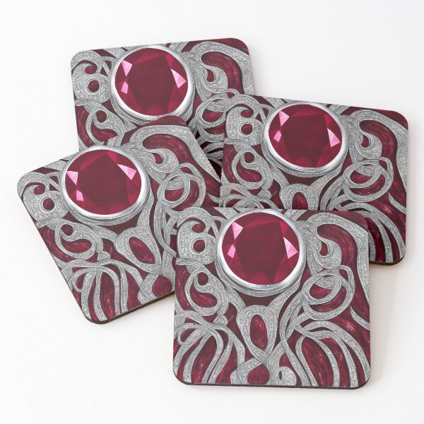Artikelvorschau, Ruby Inspired Design With A Touch Of Silver (01) entworfen und verkauft von DEBPIX.