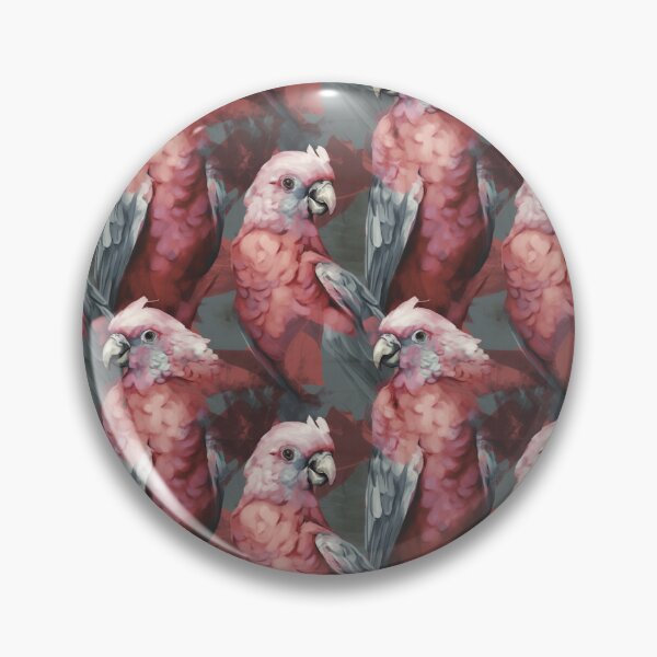 Item preview, Beautiful Galahs in Australia, oil on canvas pattern. An amazing Australian bird full of personality and character.  designed and sold by Orianah.