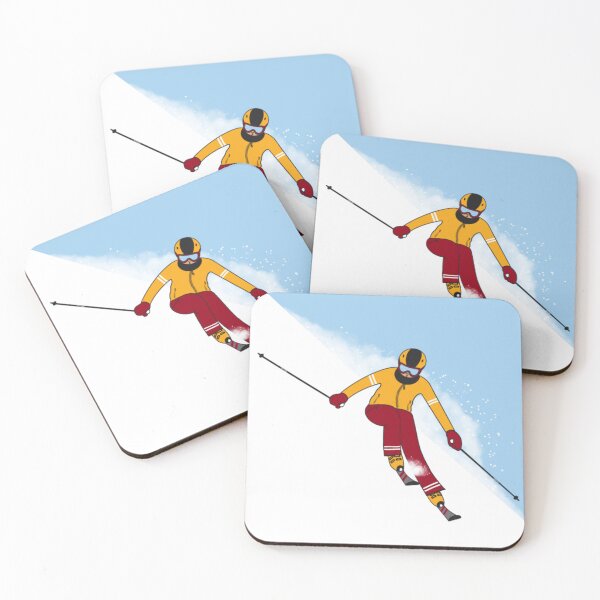 Item preview, A Person Practicing Downhill Skiing designed and sold by Sfumata Illustration.