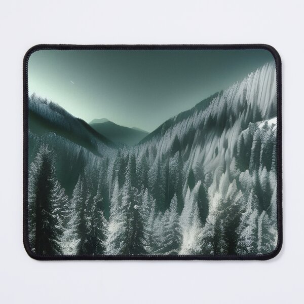 The mountain peaks are sleeping in the dark of night, The whole world's wrapped in slumber deep and tight Mouse Pad