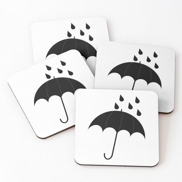 Item preview, Black Umbrella with Raindrops designed and sold by Gsallicat.