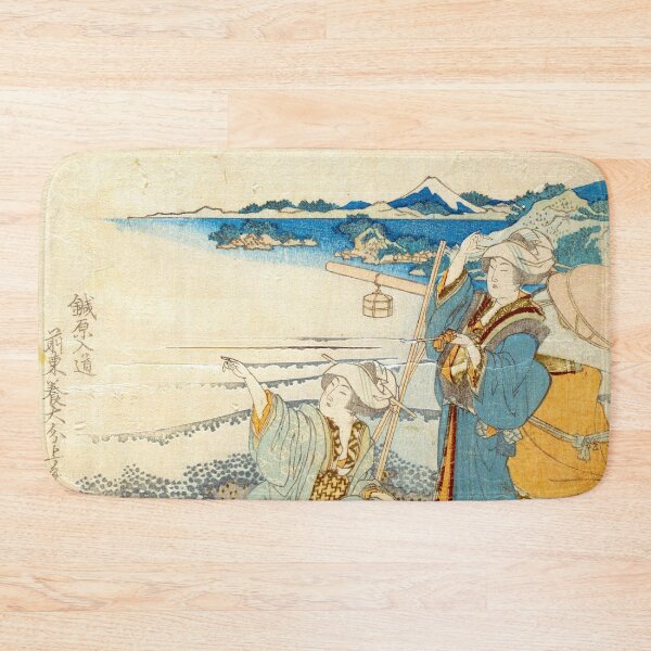 Item preview, Two Young Ladies at Shore, One Pointing - Katsushika Hokusai designed and sold by SimpleJoyStyle.