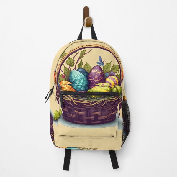 Item preview, Easter basket with colorful Easter eggs designed and sold by AdamPolak.