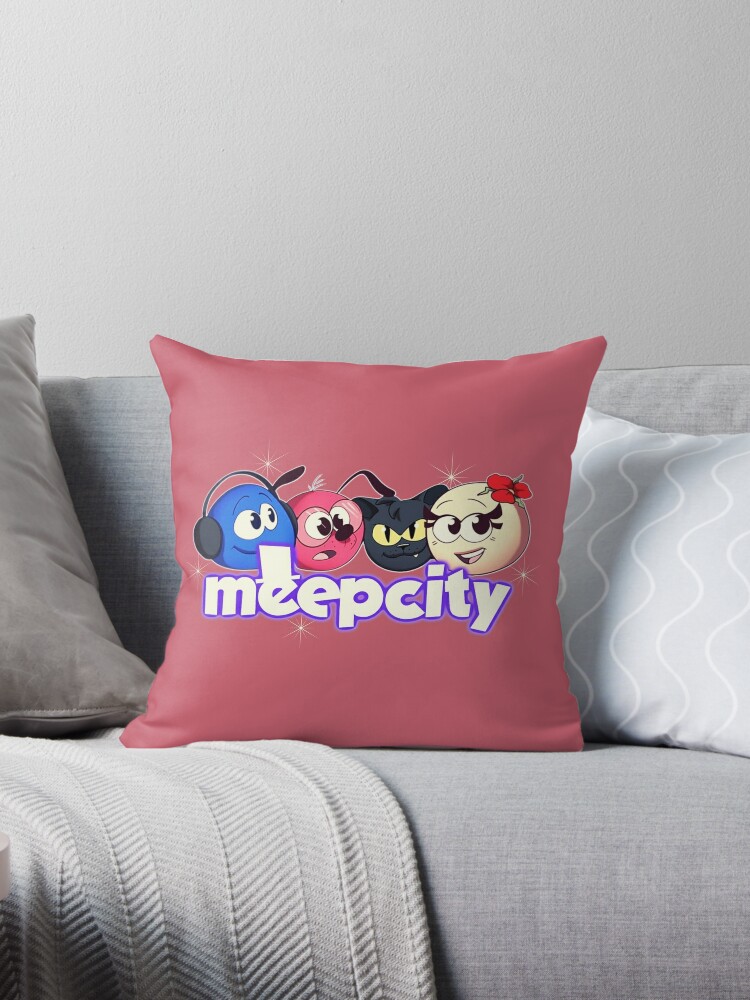 Meep City Roblox. Pink gifts for roblox Meep City video game lovers. Throw  Pillow for Sale by Mycutedesings-1