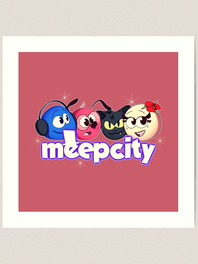 Meep City Roblox. Pink gifts for roblox Meep City video game lovers.  Sticker for Sale by Mycutedesings-1