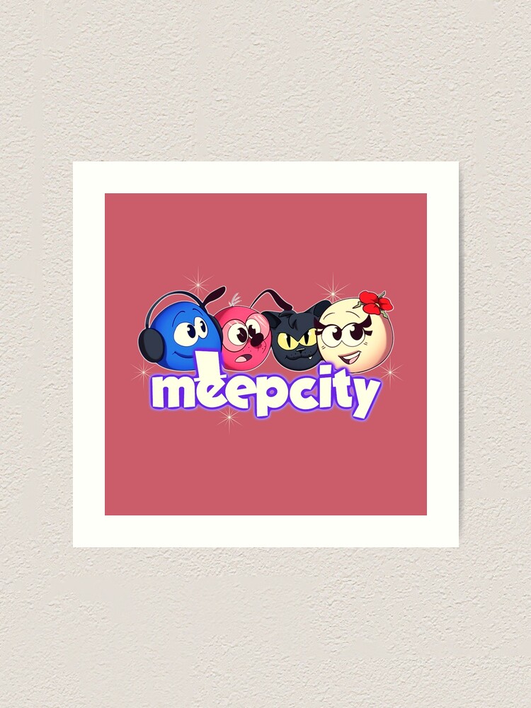 Meep City Roblox. Pink gifts for roblox Meep City video game lovers.  Sticker for Sale by Mycutedesings-1