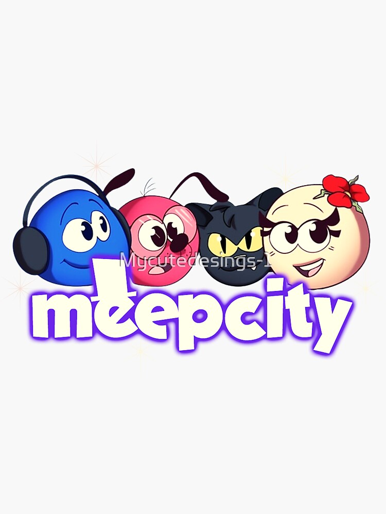 Meep City Roblox. Pink gifts for roblox Meep City video game lovers.  Sticker for Sale by Mycutedesings-1