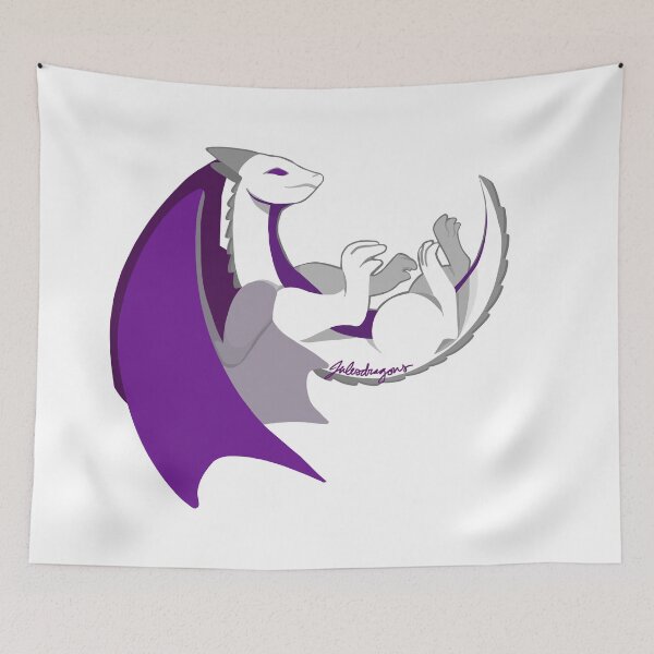 Item preview, Gray Asexual Pride Half Dragon designed and sold by Julesdragons.