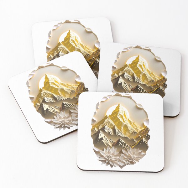 Item preview, Paper quilling art - Golden mountains ! designed and sold by UmagineArts.