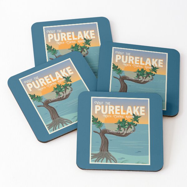 Item preview, Purelake Vintage Travel Poster C  designed and sold by AdahSpinka.