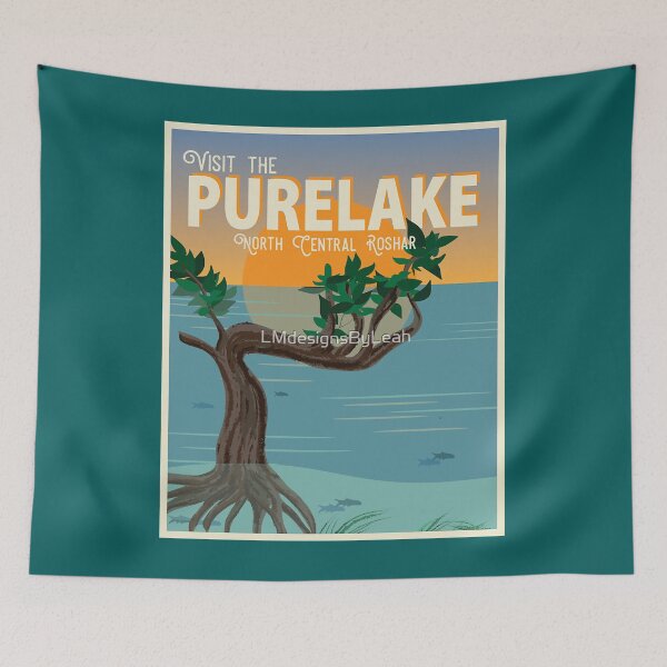 Item preview, Purelake Vintage Travel Poster C  designed and sold by AdahSpinka.
