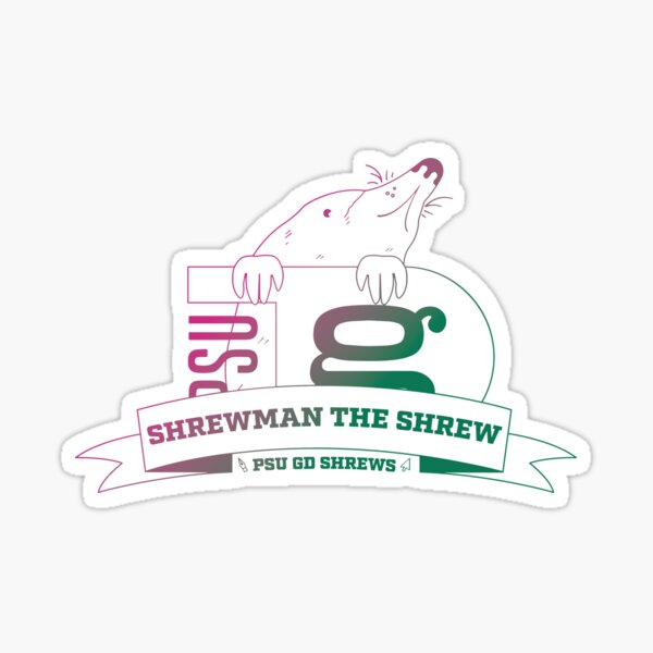 Shrewman the Shrew sticker - Tie Dye Sticker