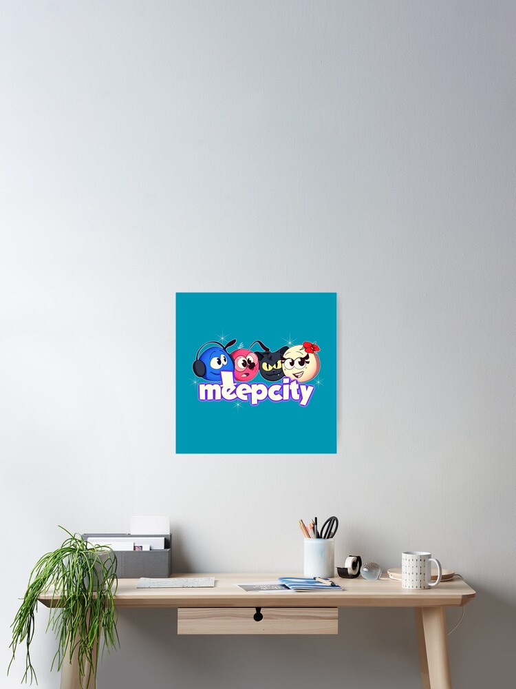 Meep City Roblox. Blue gifts for roblox Meep City video game lovers.  Canvas Print for Sale by Mycutedesings-1