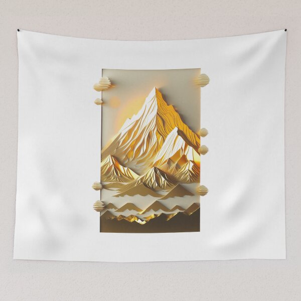 Item preview, Paper quilling art - Abstract Golden mountains  designed and sold by UmagineArts.