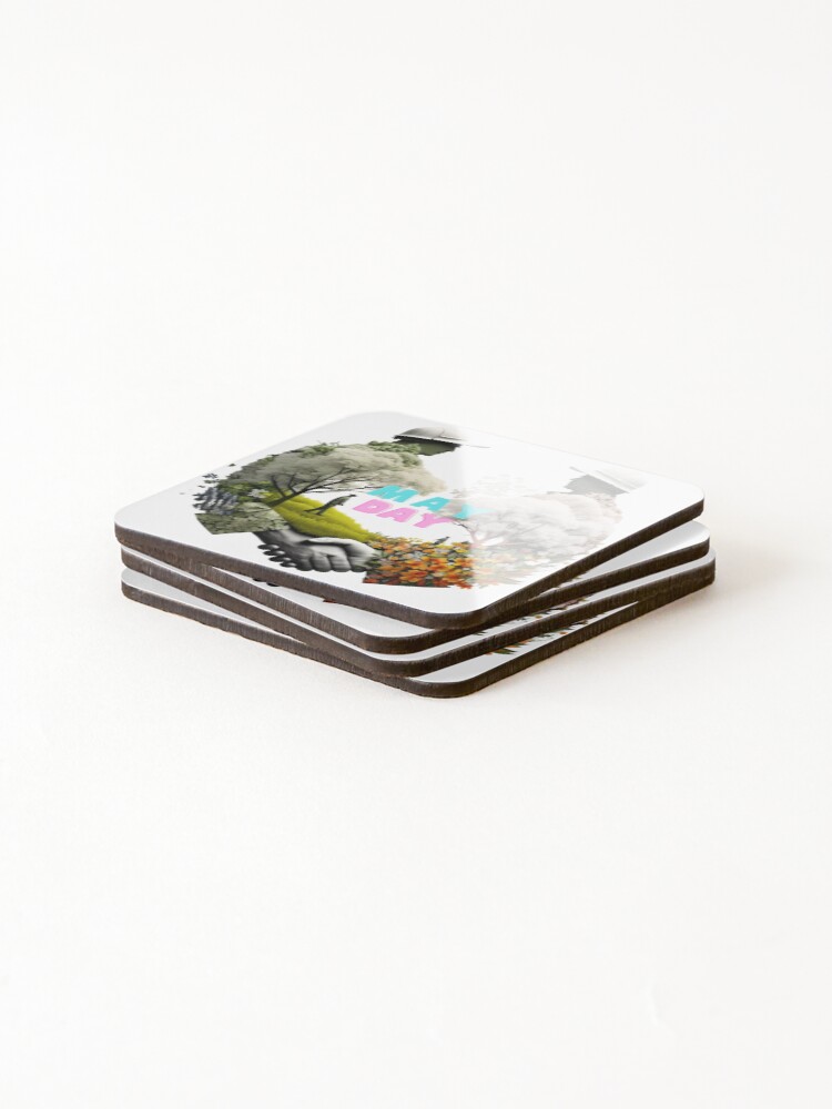 Thumbnail 4 of 5, Coasters (Set of 4), May Day designed and sold by InStickers.